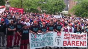 Siemens Demo fuer Erhalt der Arbeitsplaetze 09-06-2015